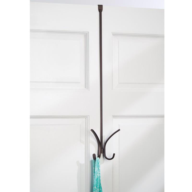 iDesign 2.5 in. H X 7.2 in. W X 25.75 in. L Steel Over The Door Hanger Holder