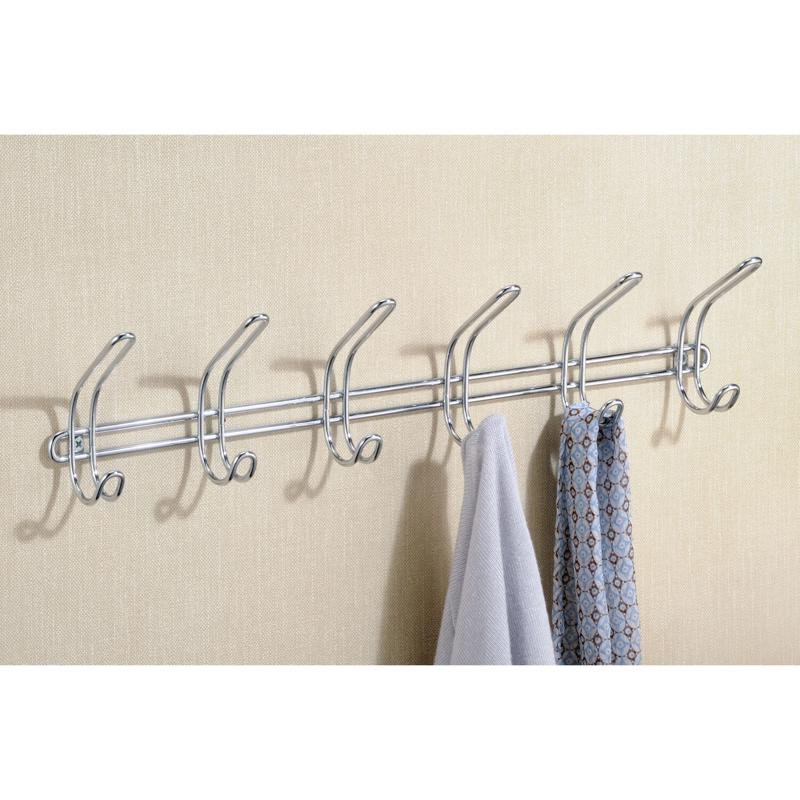 iDesign WM Hook 15.25 in. L Chrome Silver Steel Hook Rack 1 pk