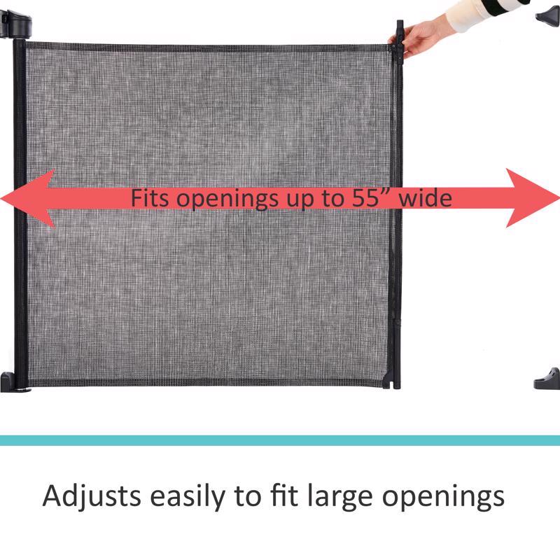 North States Toddleroo Black Mesh Retractable Safety Gate 1 pk