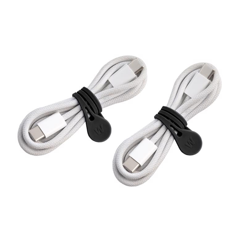 Wrap-It MagnaTies 0.33 in. L Black Silicone Cord Organizer