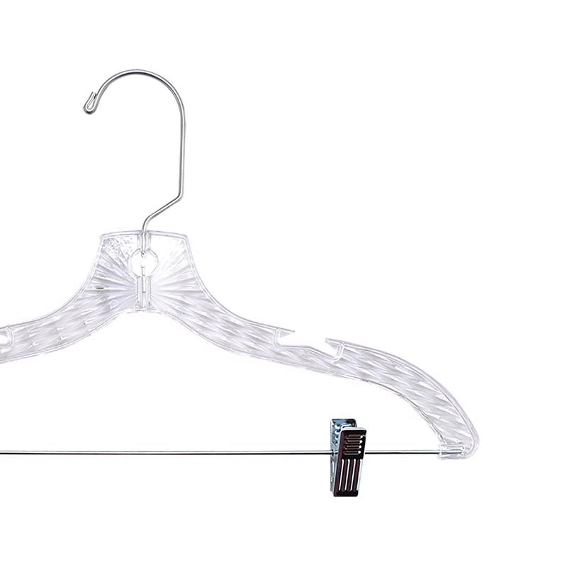 ClosetSelect Plastic Clear Suit Hanger with Clips 1 pk