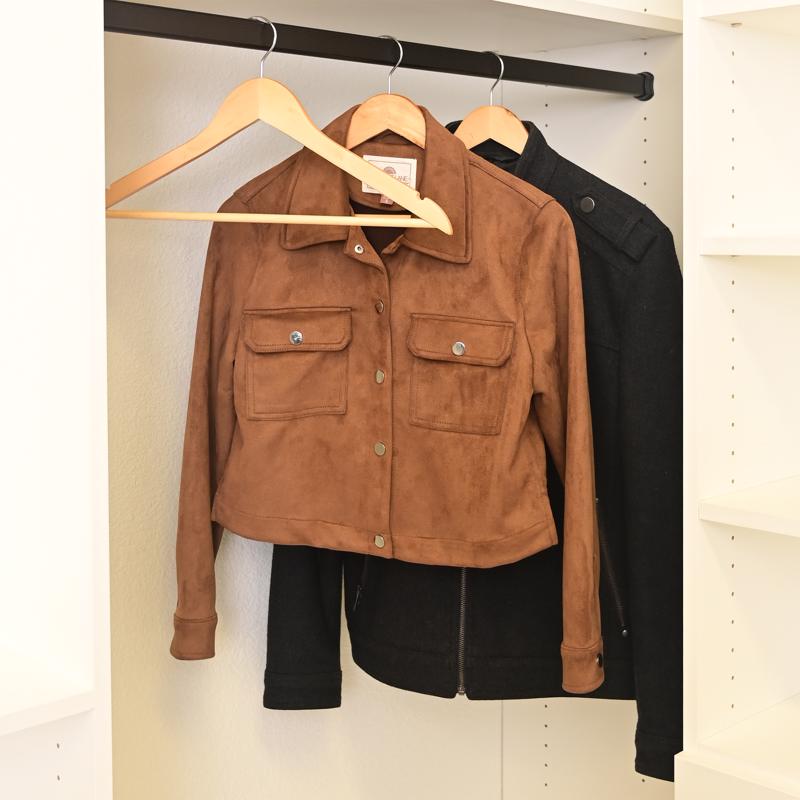 ClosetSelect Wood Brown Suit Hanger 5 pk