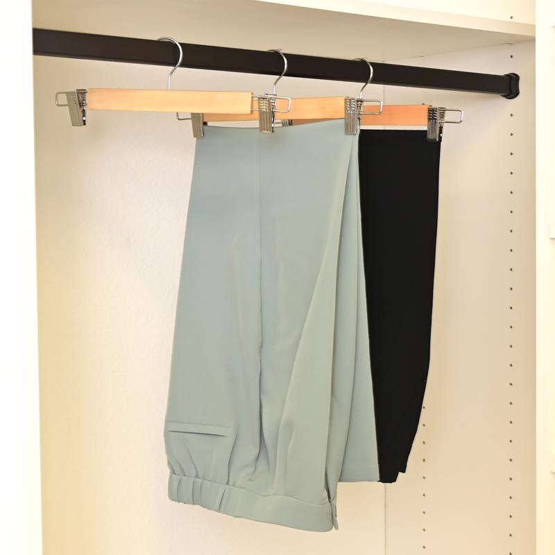 ClosetSelect Wood Brown Skirt/Slack Hanger 5 pk