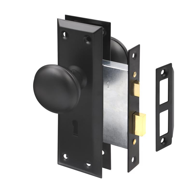 Prime-Line Black Metal Deadbolt Thick Door Kit 1 pc
