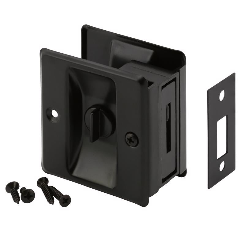 Prime-Line 2.75 in. L Matte Black Metal Door Pull