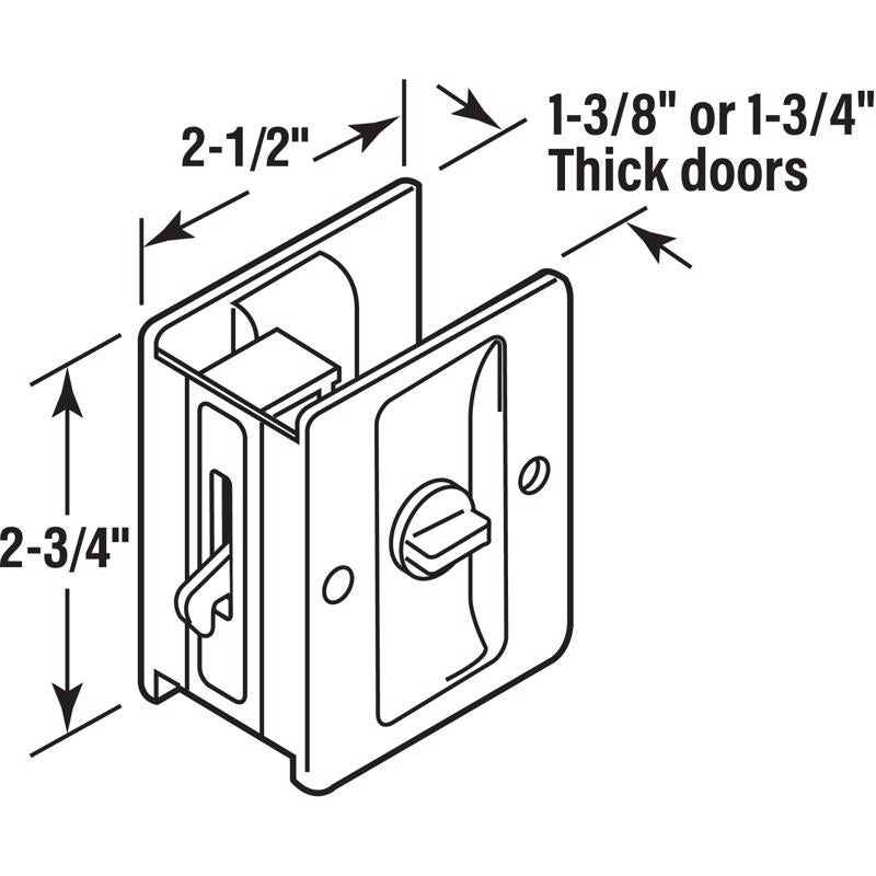 Prime-Line 2.75 in. L Matte Black Metal Door Pull