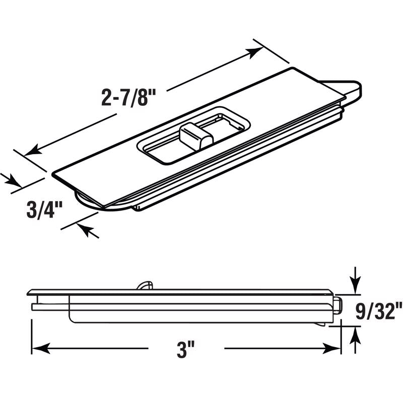 Prime-Line White Plastic Window Tilt Latch 3/4 in. W X 2-7/8 in. L 2 pk