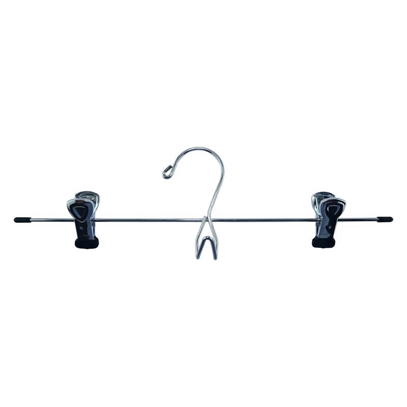 ClosetSelect Metal Silver Skirt/Slack Hanger 3 pk
