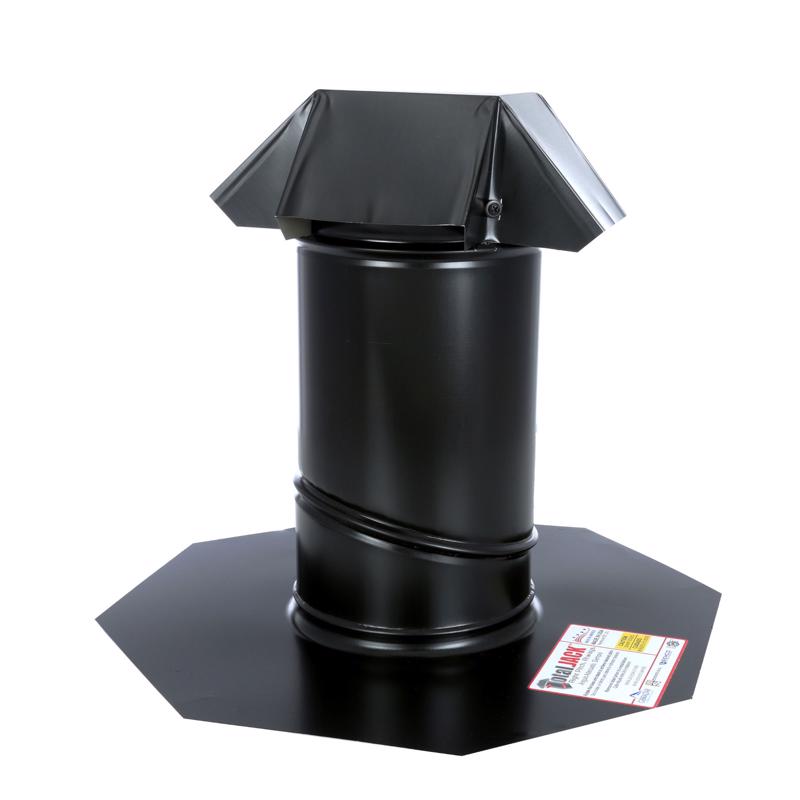 Air Vent 15 in. W X 15 in. L Galvanized Steel Roof Flashing Black