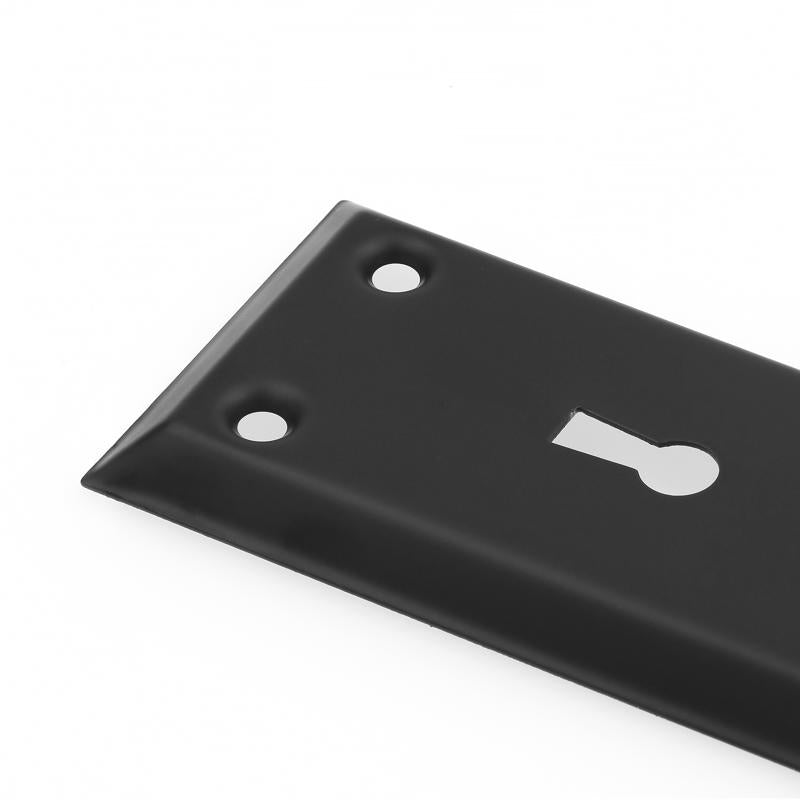Prime-Line Matte Black Deadbolt and Passage Door Knob 1.75 in.