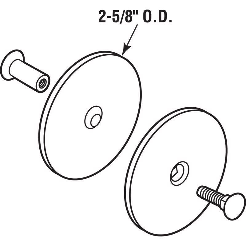 Prime-Line Steel Hole Cover Plate 1 pk