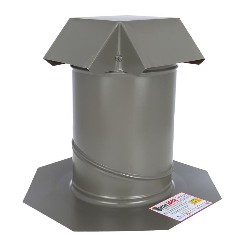 Air Vent 15 in. W X 15 in. L Galvanized Steel Roof Flashing Weathered Wood