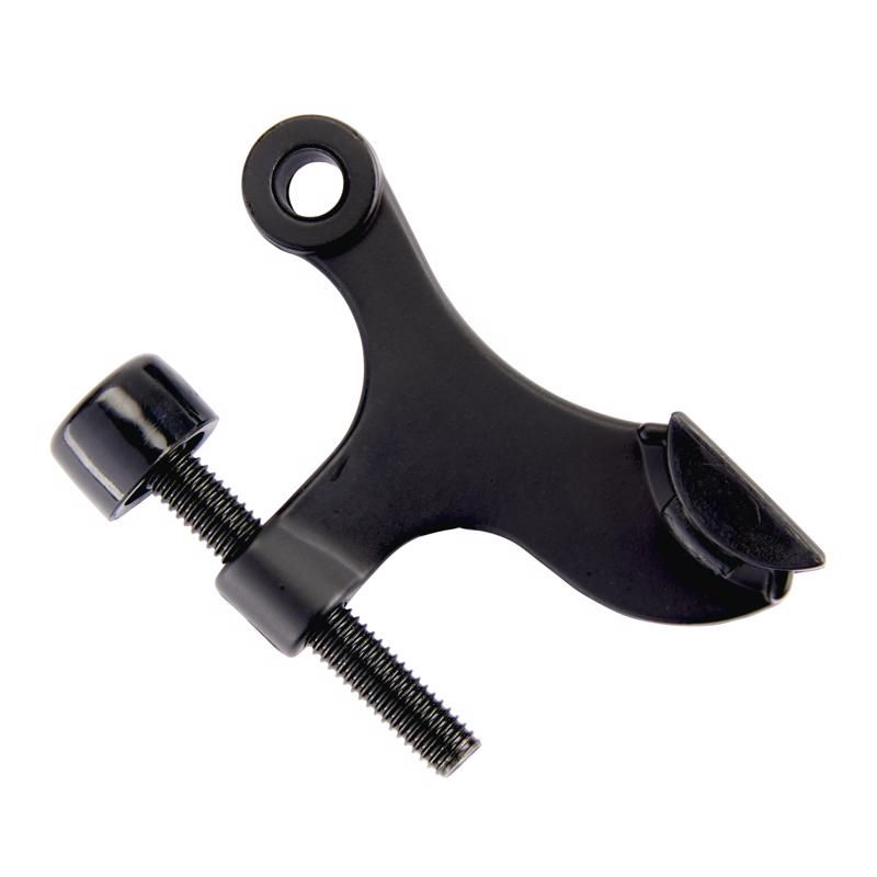 Ace Zinc Matte Black Hinge Pin Door Stop Mounts to door 0 in.