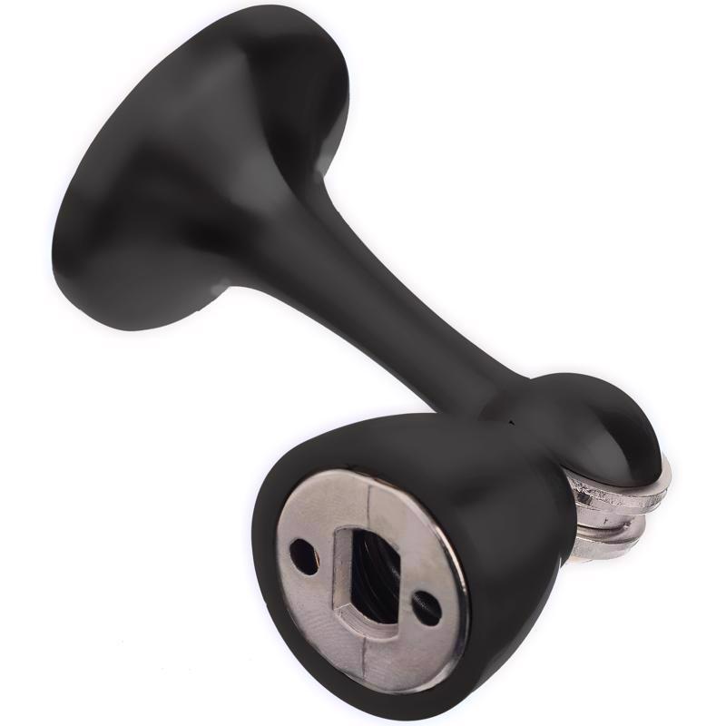 Ace Steel Matte Black Door Stop Mounts to floor 0 in.
