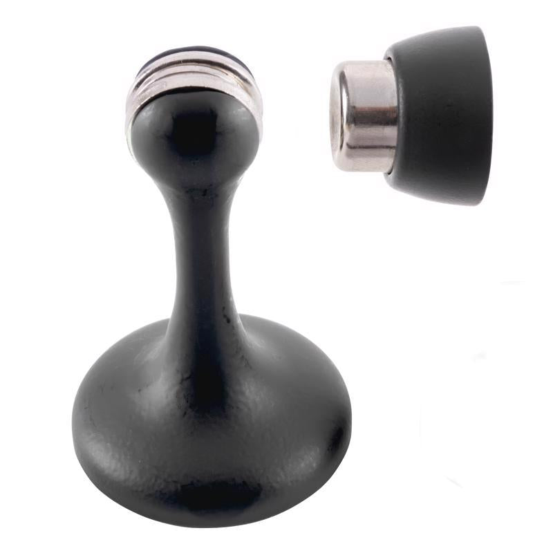 Ace Steel Matte Black Door Stop Mounts to floor 0 in.