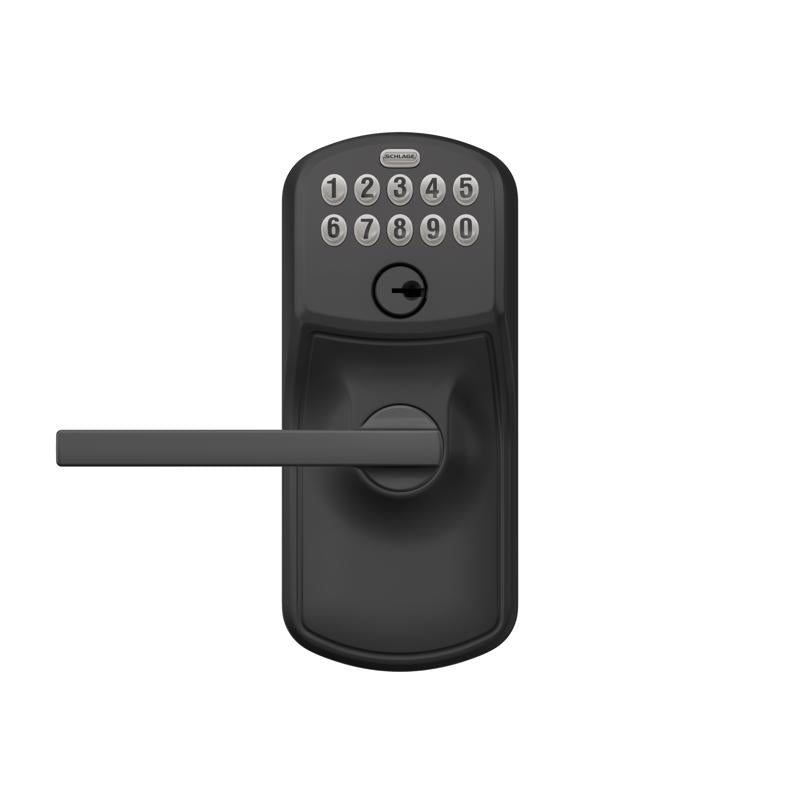 Schlage Matte Black Metal Electronic Touch Pad Entry Lever