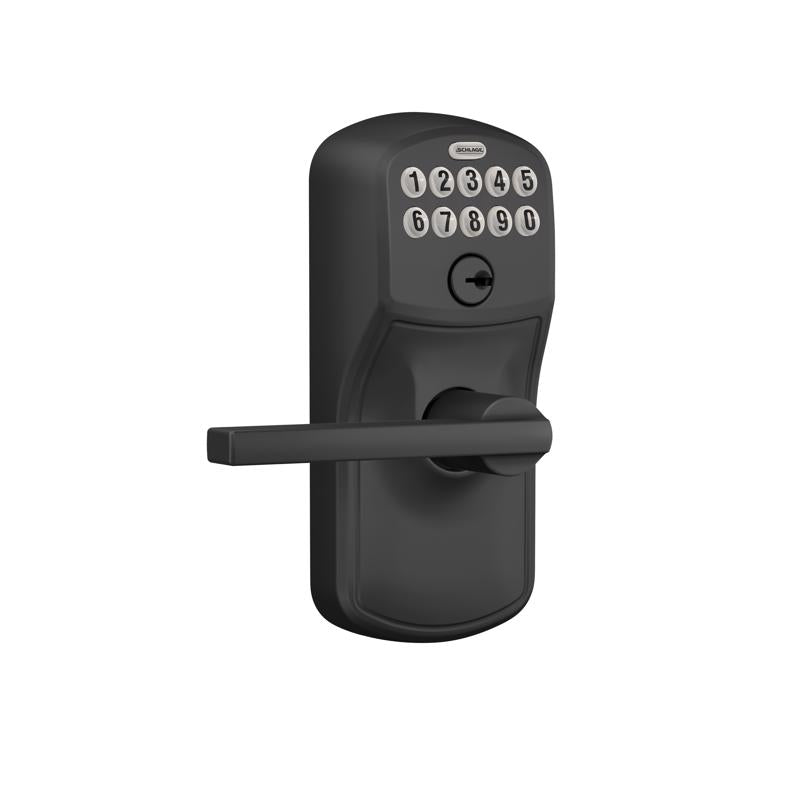 Schlage Matte Black Metal Electronic Touch Pad Entry Lever