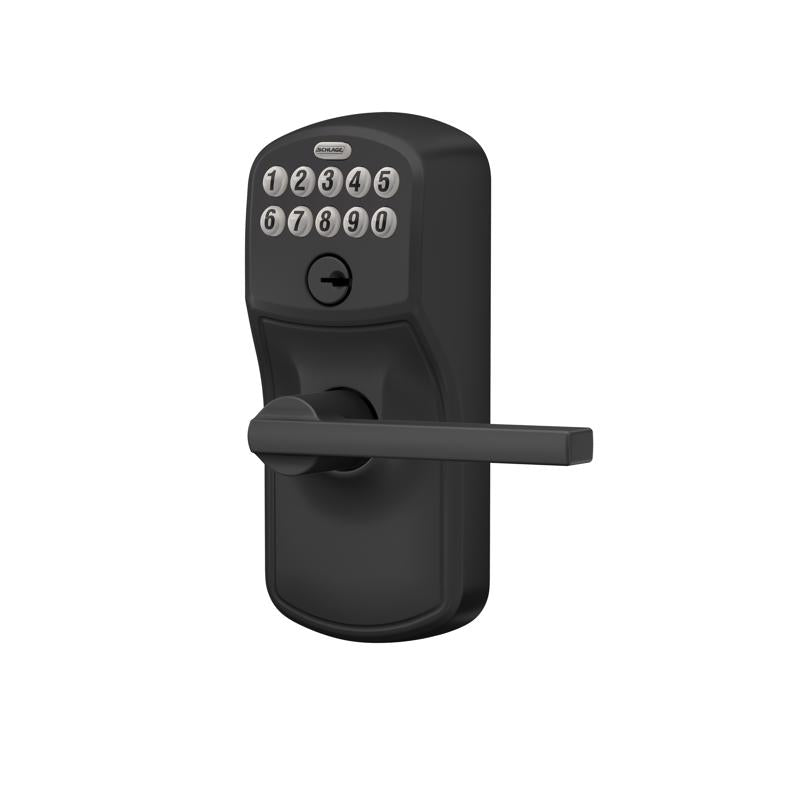 Schlage Matte Black Metal Electronic Touch Pad Entry Lever