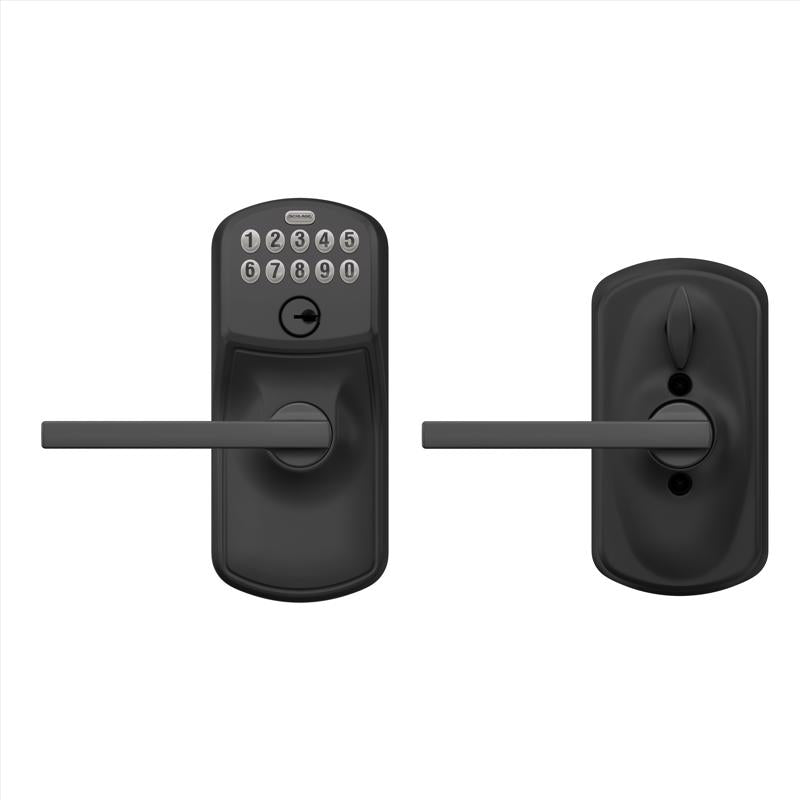Schlage Matte Black Metal Electronic Touch Pad Entry Lever
