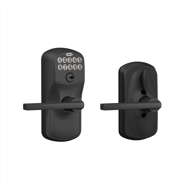 Schlage Matte Black Metal Electronic Touch Pad Entry Lever