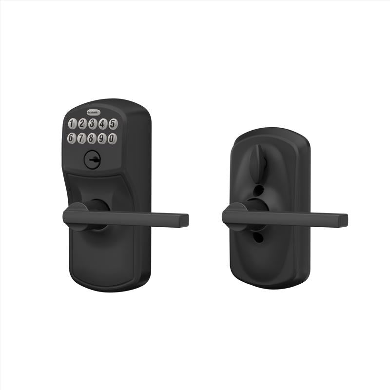 Schlage Matte Black Metal Electronic Touch Pad Entry Lever
