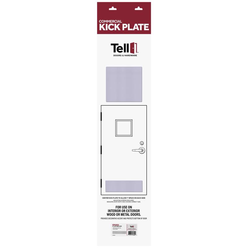 Tell 6 in. H X 34 in. L Satin Stainless Steel Kickplate