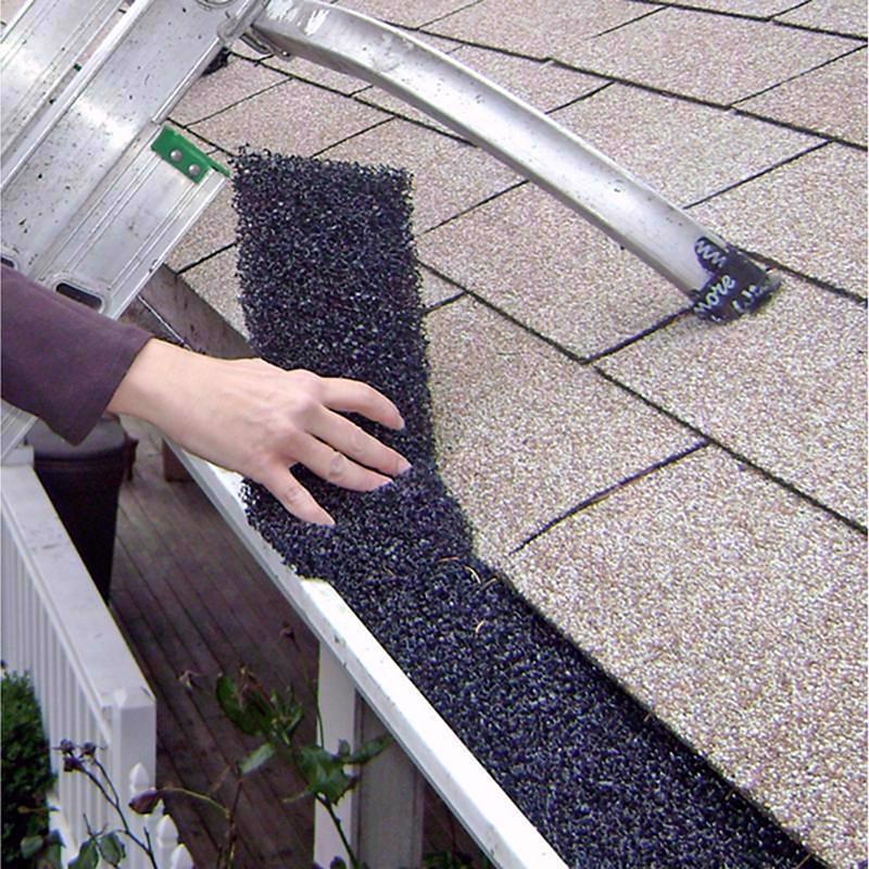 GutterFoam Original 5 in. W X 36 in. L Black Polyester Foam Gutter Guard 1 pk