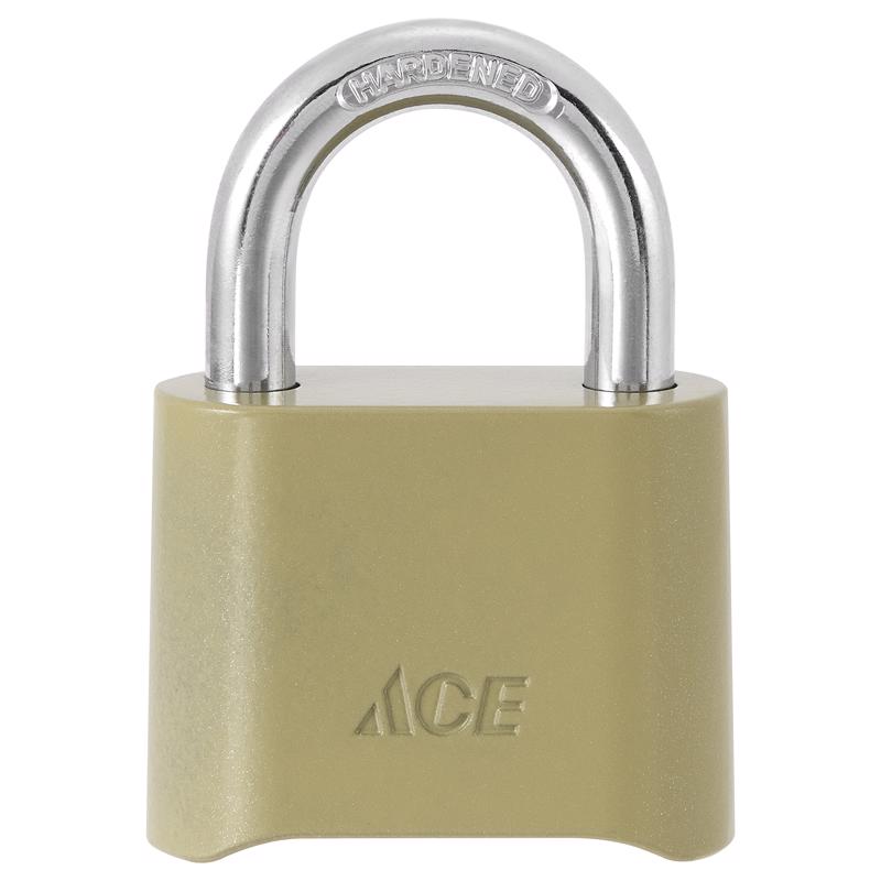 Ace 1-5/8 in. H X 2 in. W X 1 in. L Zinc Alloy 4-Dial Combination Padlock