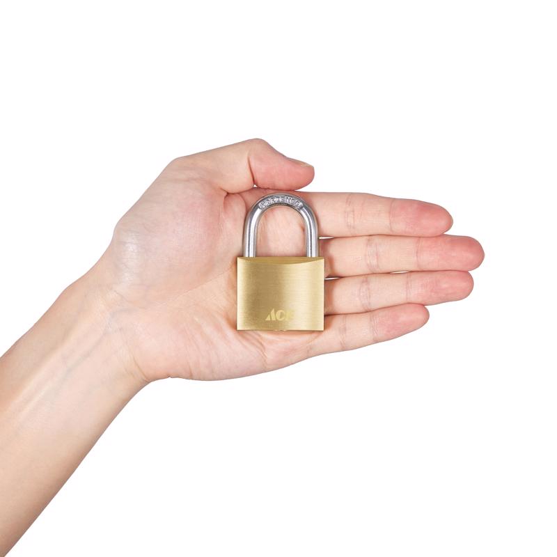 Ace 1-1/4 in. H X 1-1/2 in. W X 1/2 in. L Brass Double Locking Padlock