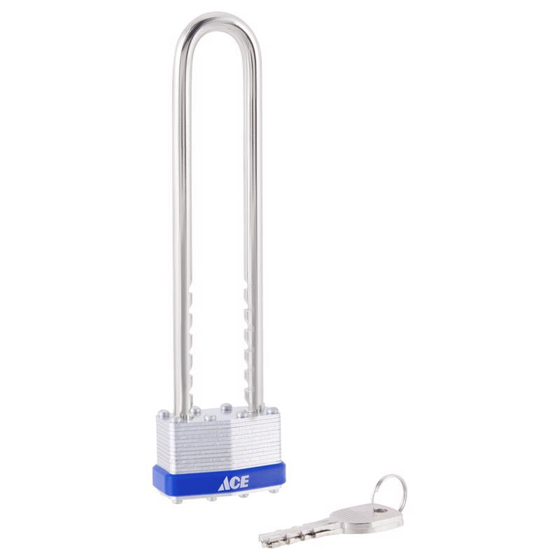 Ace 1-3/4 in. W Laminated Steel 4-Pin Tumbler Padlock