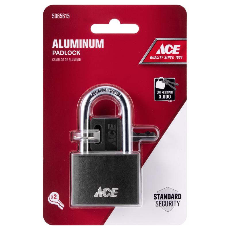 Ace 1-1/4 in. H X 1-1/2 in. W X 5/8 L Aluminum Double Locking Covered Padlock