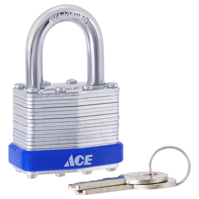 Ace 1 in. H X 1.72 in. W X 1.03 in. L Laminated Steel Double Locking Padlock