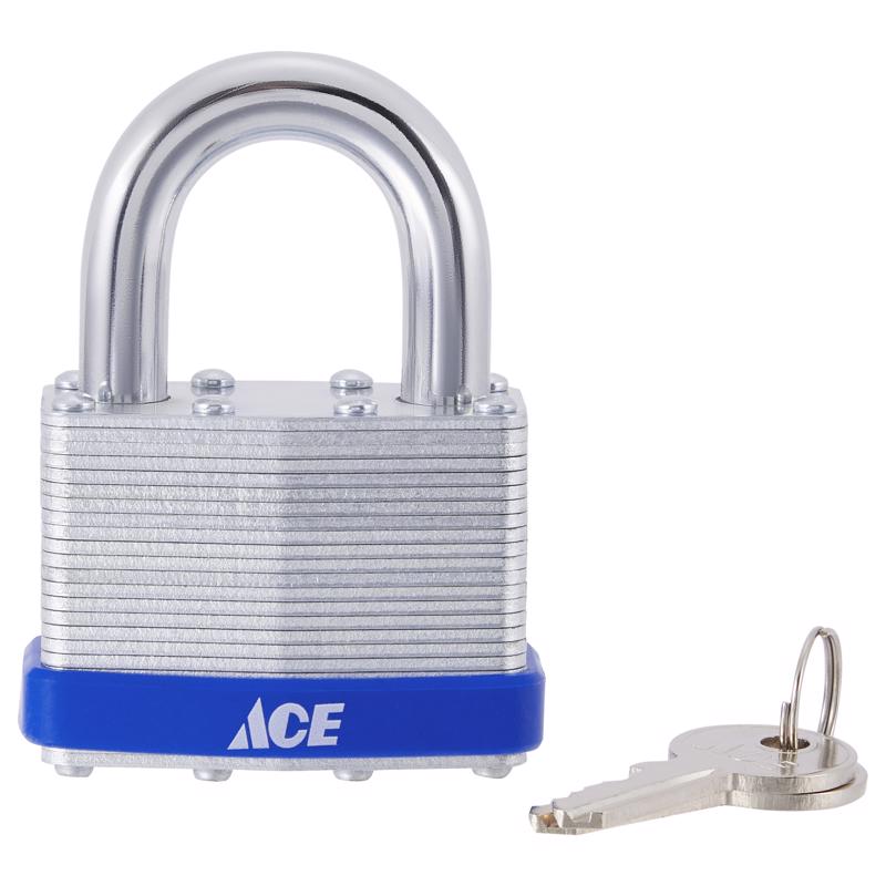 Ace 1-3/8 in. H X 2 in. W X 1-1/8 in. L Laminated Steel 4-Pin Tumbler Padlock