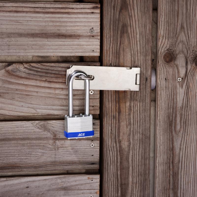 Ace 1-1/2 in. H X 1-3/4 in. W X 1 L Laminated Steel 4-Pin Tumbler Padlock