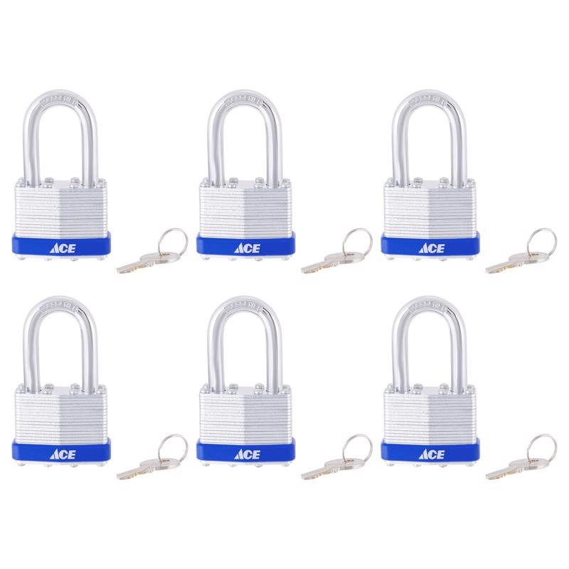 Ace 1-5/16 in. H X 1-3/4 in. W X 1 L Laminated Steel 4-Pin Tumbler Padlock