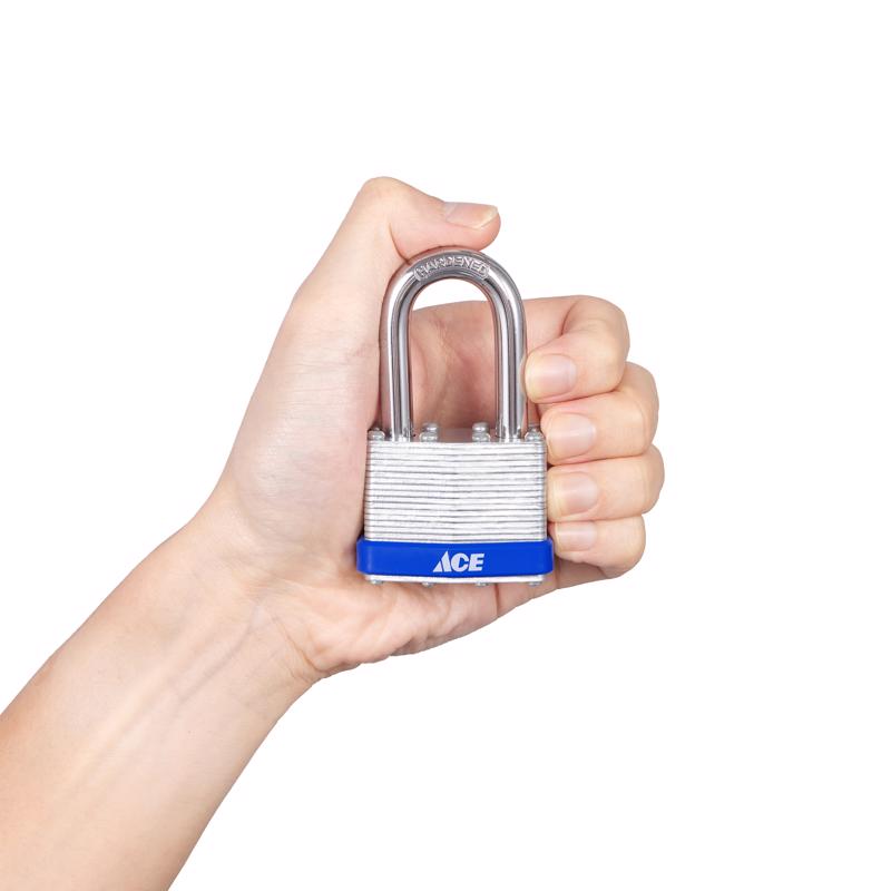 Ace 1-5/16 in. H X 1-3/4 in. W X 1 L Laminated Steel 4-Pin Tumbler Padlock