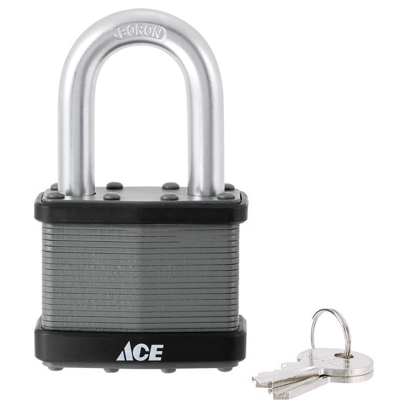 Ace 1-3/4 in. H X 2 in. W Laminated Steel 4-Pin Tumbler Weather-Resistant Padlock