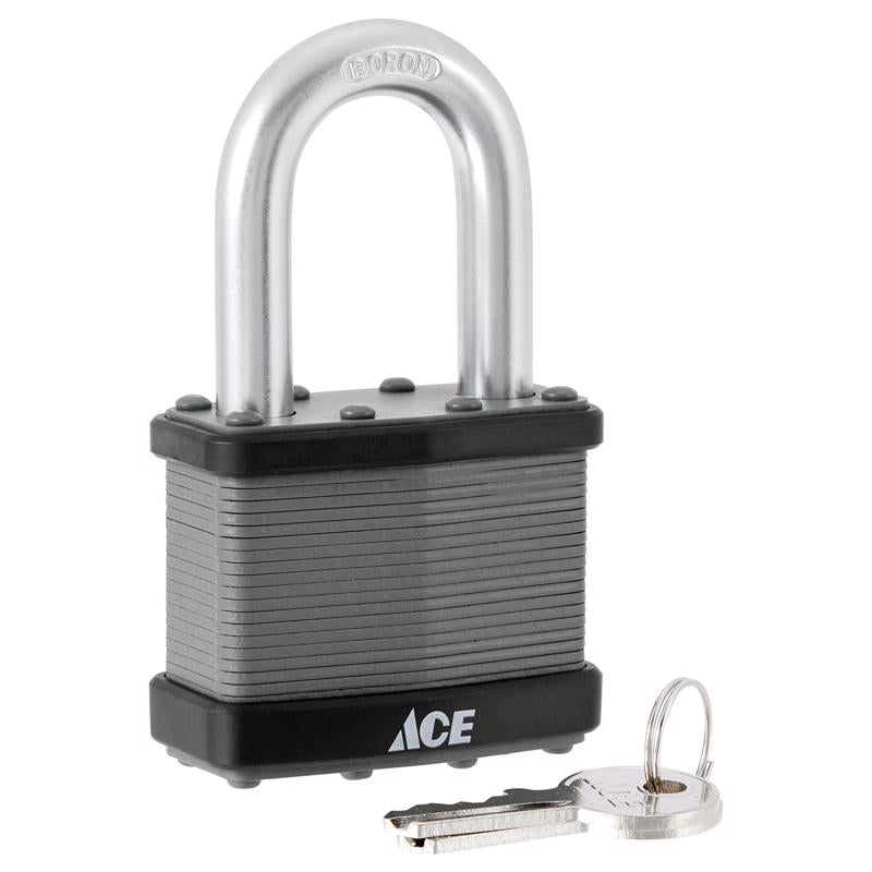 Ace 1-3/4 in. H X 2 in. W Laminated Steel 4-Pin Tumbler Weather-Resistant Padlock