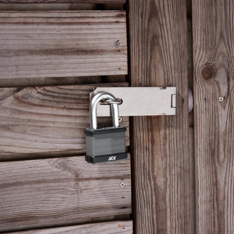 Ace 1-3/4 in. H X 2 in. W Laminated Steel 4-Pin Tumbler Weather-Resistant Padlock