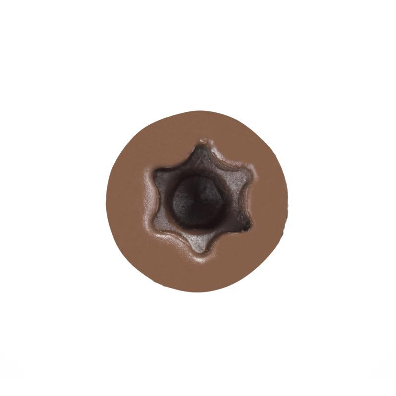 FastenMaster TrapEase No. 8 each X 2-1/2 in. L Brown Torx Ttap Button Head Composite Deck Screws 5 l