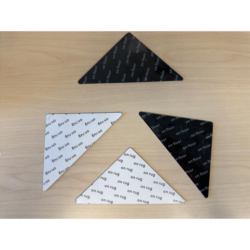 Slipstick Rubber Self Adhesive Gripper Pad Black Triangle 4.2 in. W 1 pk