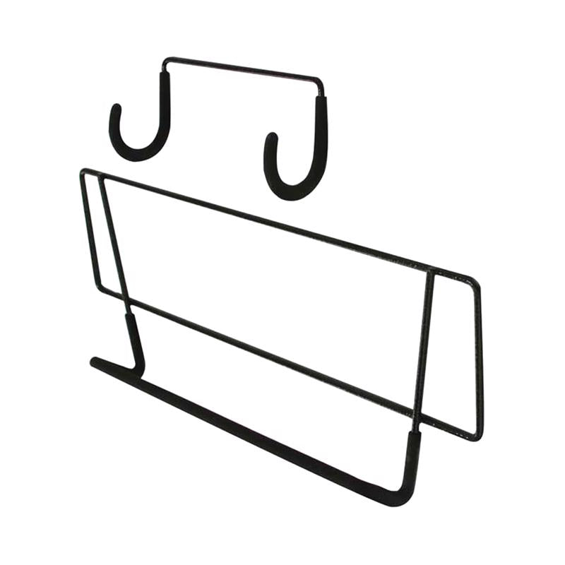 Crawford Hillman 18 in. L Powder Coated Black Metal/Steel Wheelbarrow Holder 1 pk