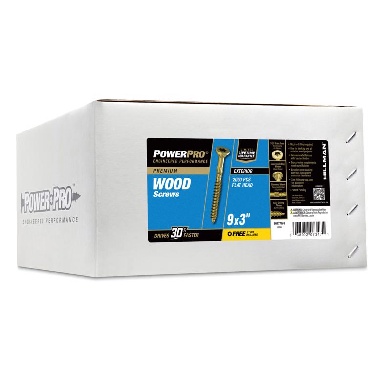Power Pro No. 9 Ga. X 3 in. L Bronze Star Flat Head Deck Screws