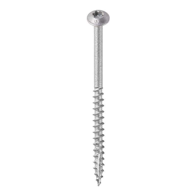 GRK Fasteners No. 9 Ga. X 2.5 in. L Star Washer Head Coarse Construction Screws