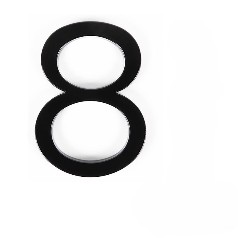 Adoorn 6 in. Black Aluminum Screw-On House Number 8 1 pc