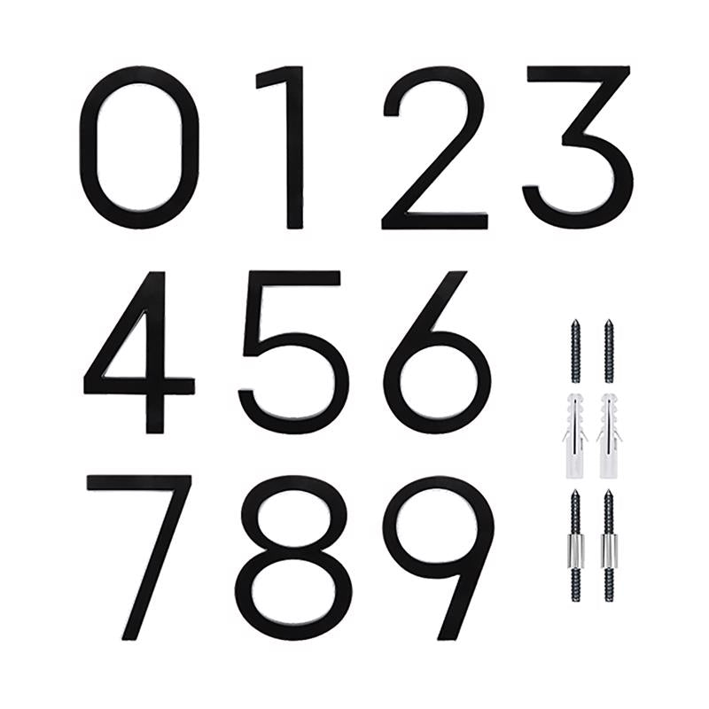 Adoorn 6 in. Black Aluminum Screw-On House Number 9 1 pc
