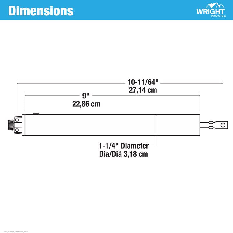 Wright White Aluminum Pneumatic Adjustable Hinge Pin Door Closer