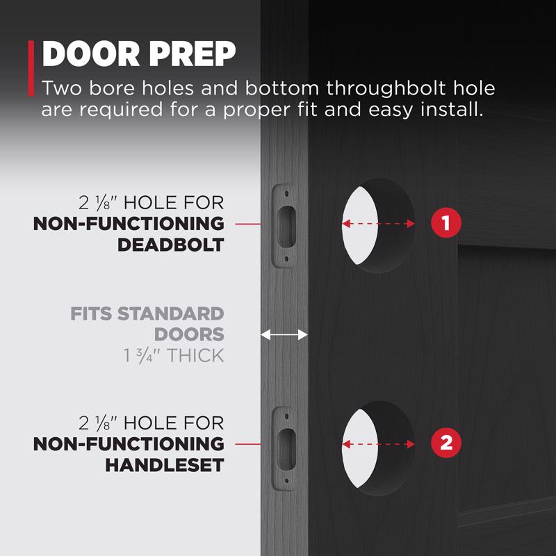 Kwikset Dakota Satin Nickel Entry Handleset 1.75 in.