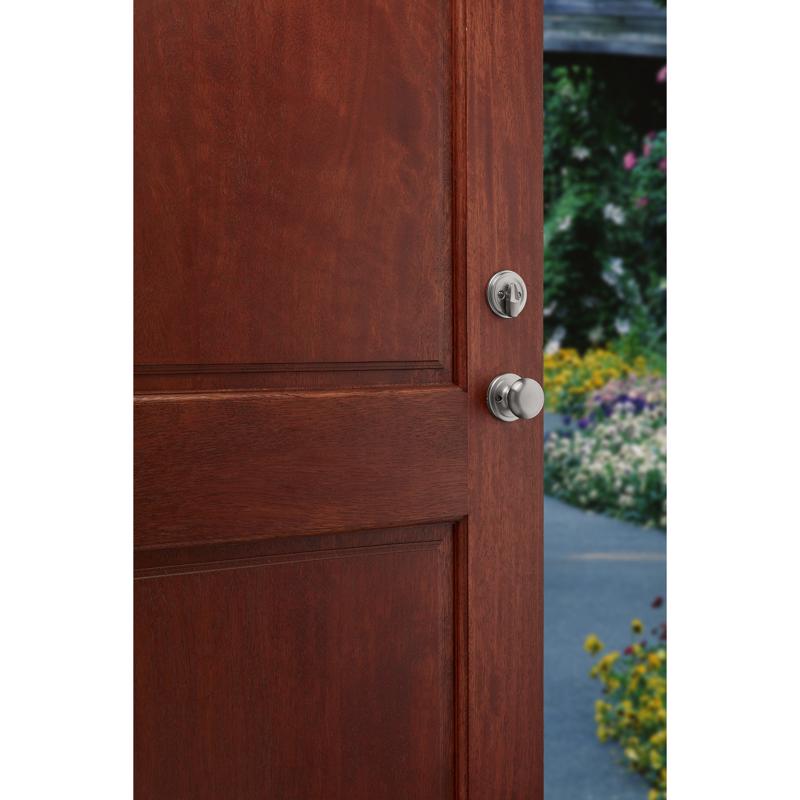 Kwikset Chelsea Satin Nickel Entry Handleset 1.75 in.