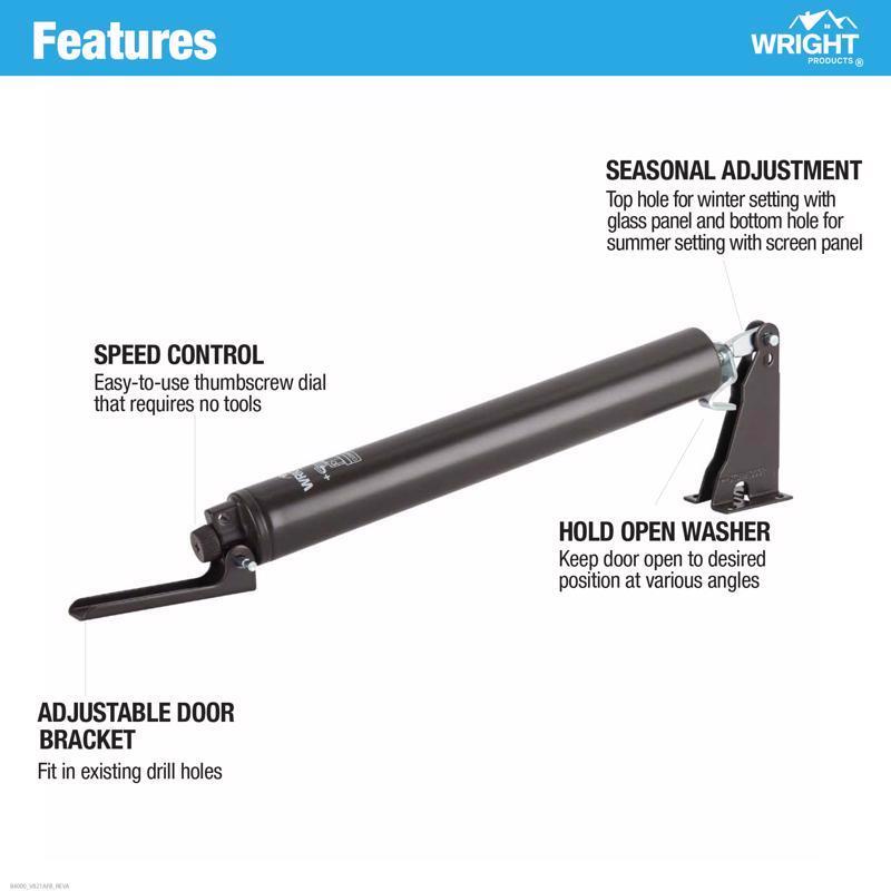 Wright Products Bronze Aluminum Pneumatic Door Closer